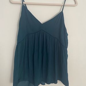 Silk green tank top